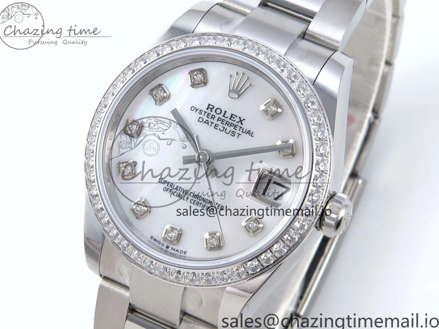 Bracelet Best DateJust Dial Bezel ETA Oyster 1:1 MOP Steel ARF 31 904L Edition Diamonds 2688 White SS 278384RBR on 0328